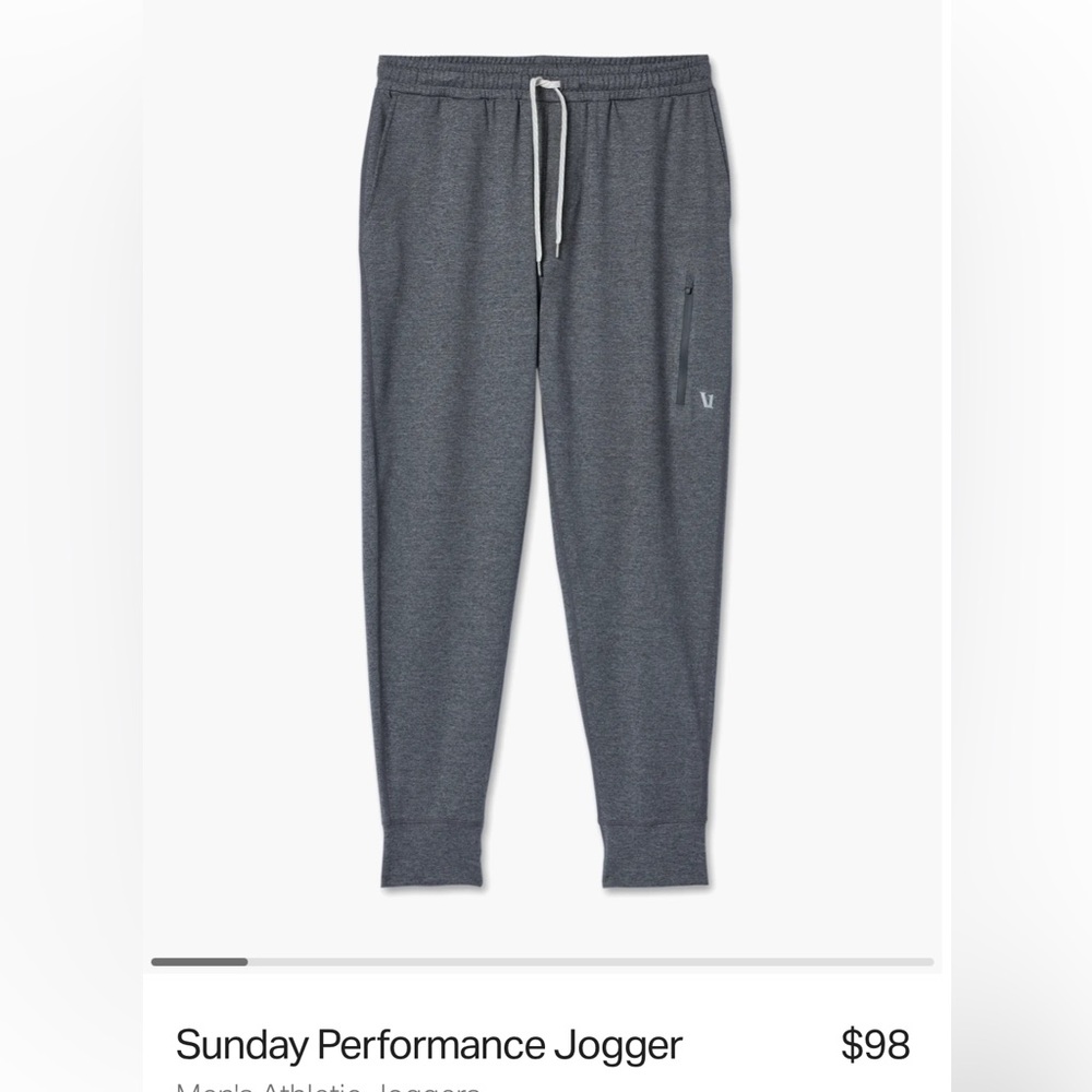 Vuori Men's Sunday Performance Jogger - Charcoal Heather
